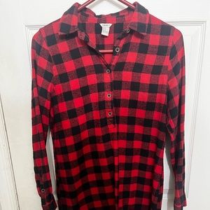 Forever 21 flannel shirt/dress size small